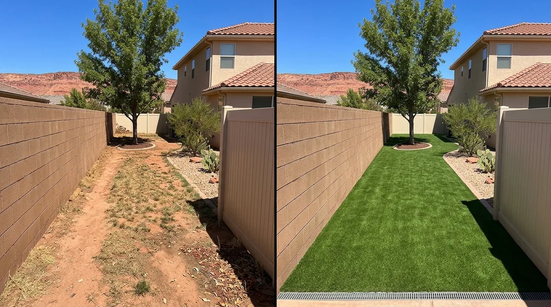 Result artificial grass installation in St. George - St. George Turf Installation