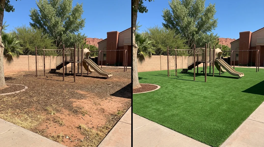 Result artificial grass installation in St. George - St. George Turf Installation
