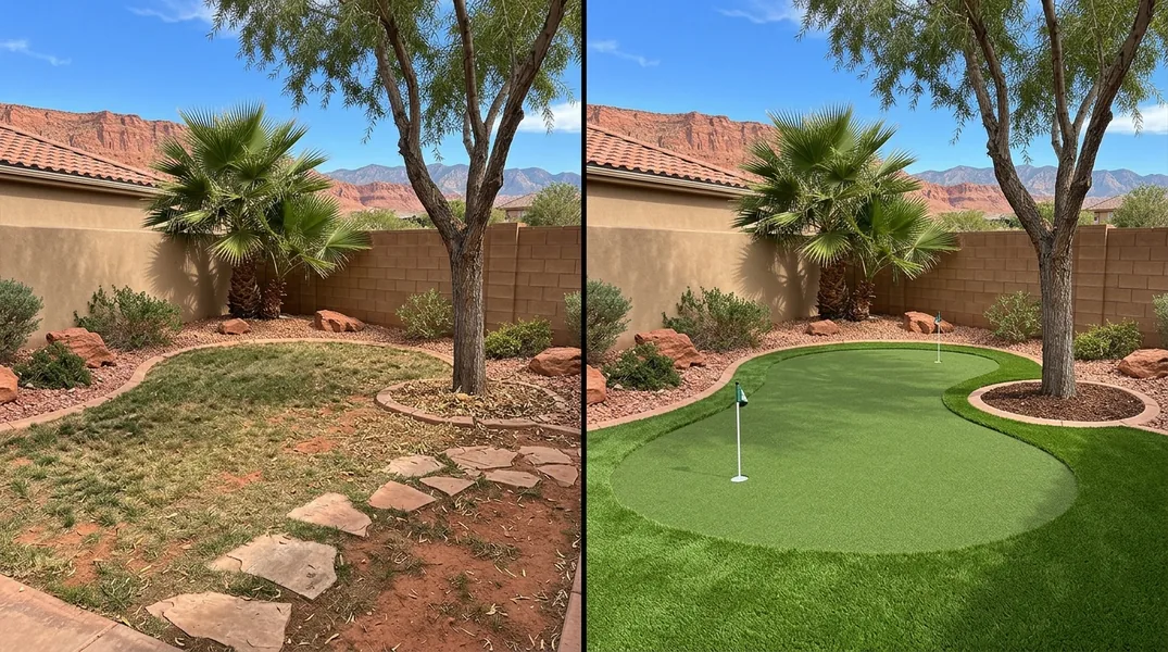 Result artificial grass installation in St. George - St. George Turf Installation