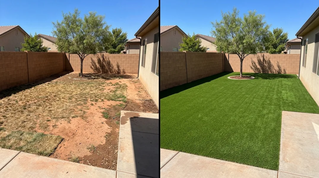 Result artificial grass installation in St. George - St. George Turf Installation