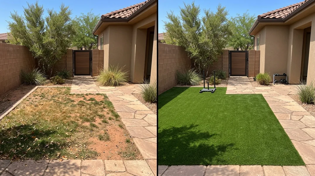 Result artificial grass installation in St. George - St. George Turf Installation